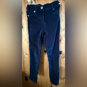 Crewcuts Girl 7 Dark Blue Corduroy Trousers